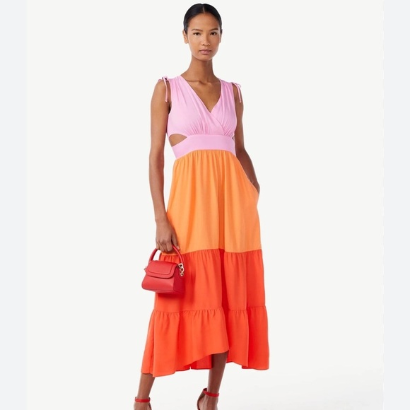 SCOOP NYC Daryl Colorblock Cut Out Dress - Picture 1 of 8